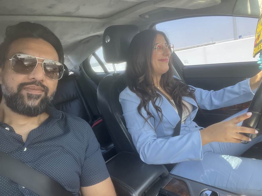 Arwa drives, Sami navigates badly