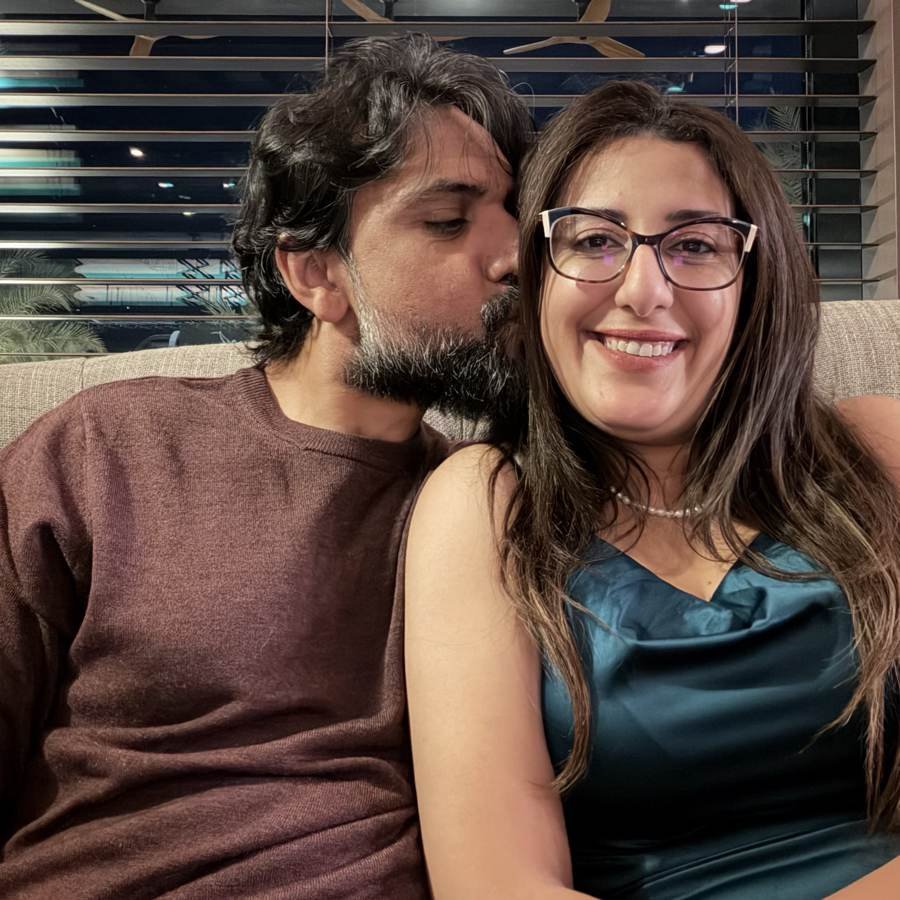 a kiss on the cheek